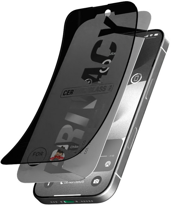 구스페리 깨지지 않는 사생활 보호 세라믹 휴대폰 액정보호필름 세트, 1세트