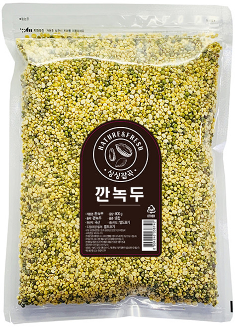 월드그린 싱싱잡곡 깐녹두, 800g, 1개
