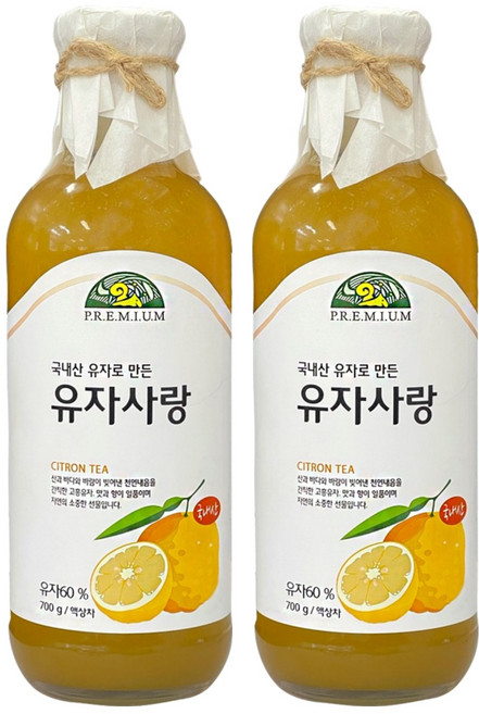 오가닉스토리 국내산 유자로 만든 유자사랑, 700g, 1개입, 2개