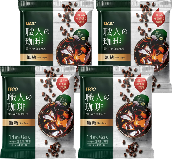 ucc 職人珈琲濃縮球 無糖, 14g, 8顆, 4包