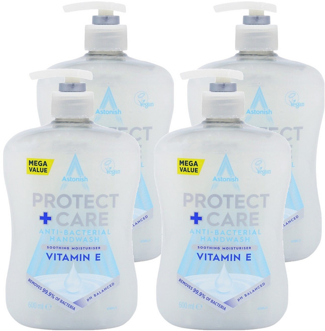 Astonish 維他命E洗手液, 4個, 600ml