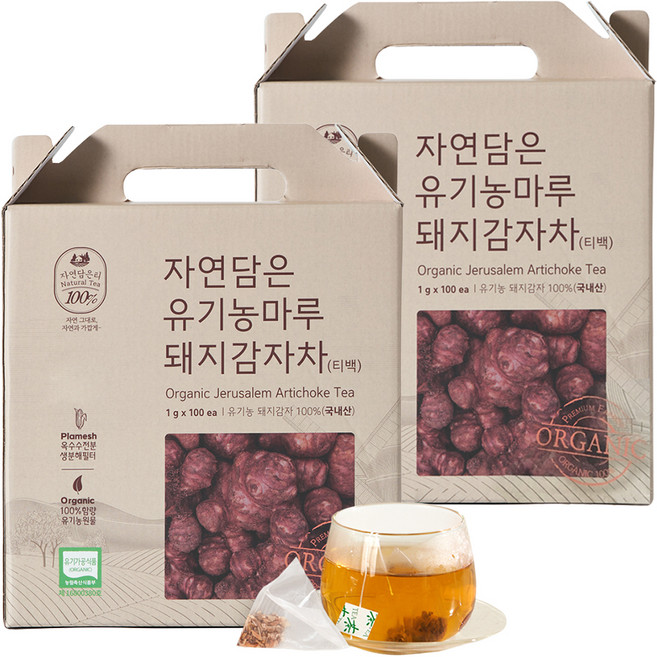 자연담은티 돼지감자차 티백, 1g, 100개입, 2개