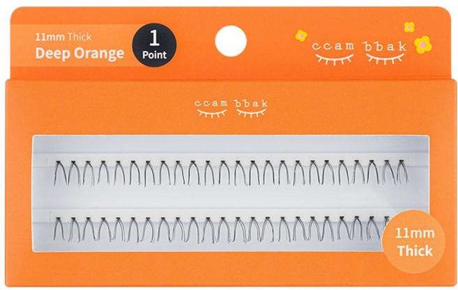 깜빡 인조 가닥속눈썹 패키지버전 11mm 띠크 1기둥, 띠크(블랙), 1개