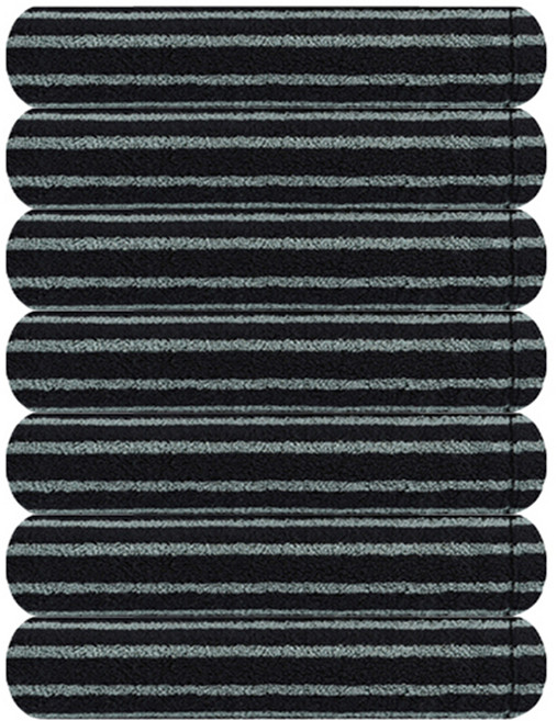 호텔컬렉션 타올 스트라이프 솔리드 세면타올 220g 30수 코마사, 검정, 7개