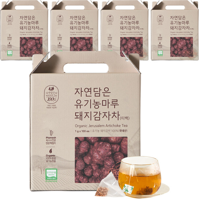 자연담은티 돼지감자차 티백, 1g, 100개입, 5개