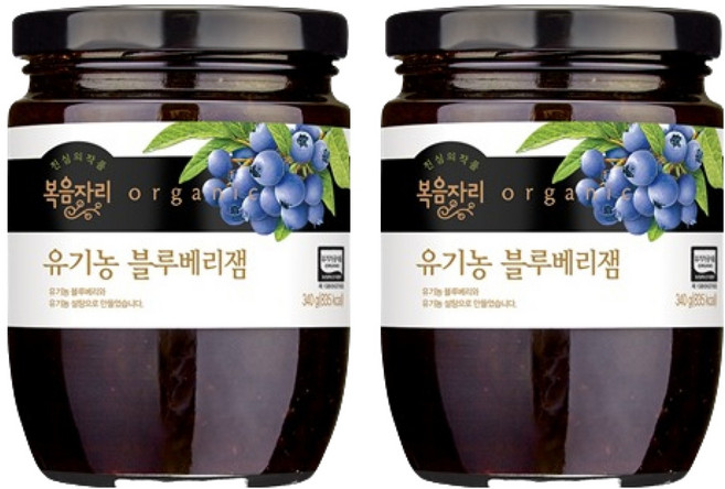 복음자리 유기농 블루베리잼, 340g, 2개