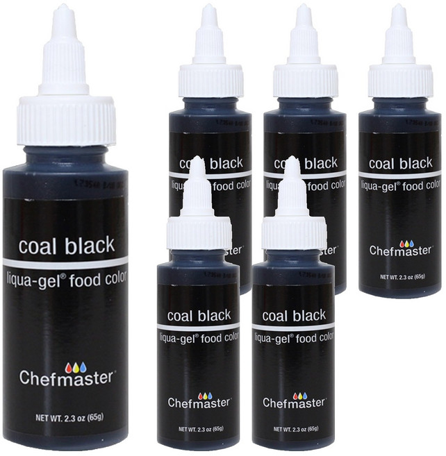 셰프마스터 리쿠아젤 식용색소 콜블랙, 65g, 6개
