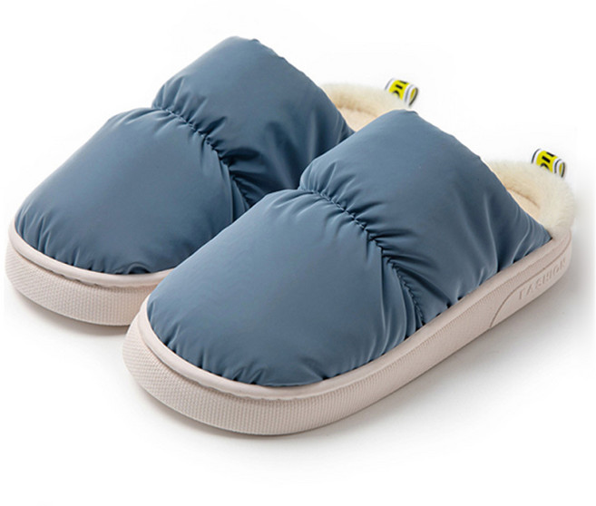 에버하우스 푹신한 풋패딩 방수 털 슬리퍼 실내화, 블루, 1개