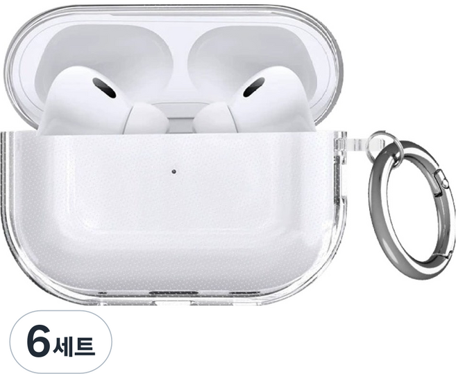 CLOVER9 Clover Jelly TPU 保護殼 + 登山扣組, 透明, 6套, AirPods Pro 3