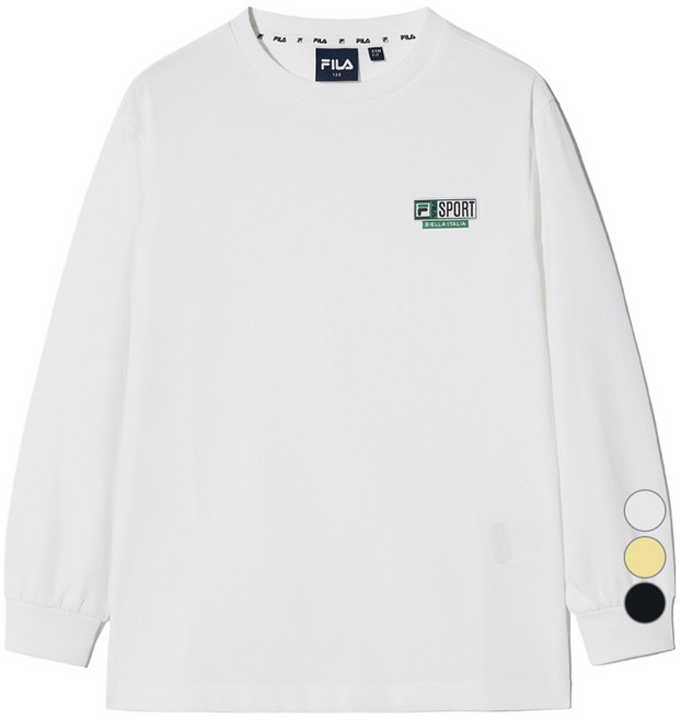 휠라키즈 베이직 라벨 티셔츠 FK2RLH1101X