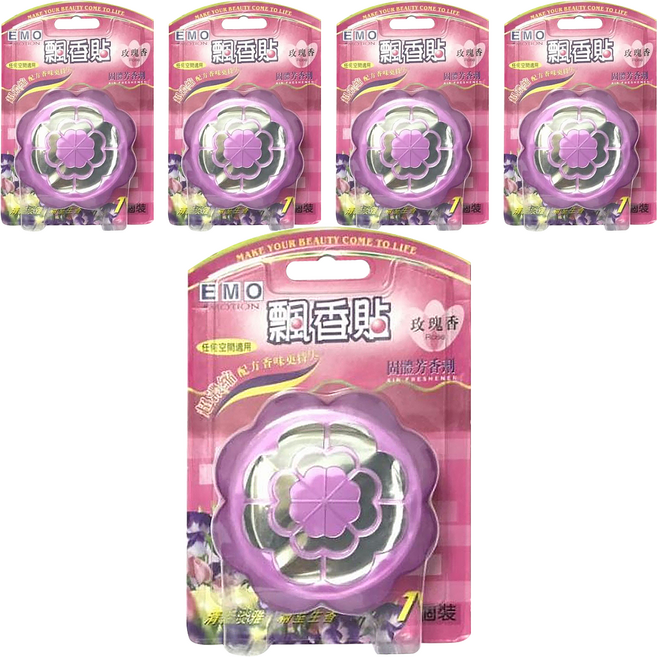 EMO 飄香貼 固體芳香劑, 50g, 5個, 玫瑰香