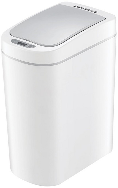 NINESTARS 納仕達 DZT-9-2S 防水感應垃圾桶 紅外線感應開蓋 IPX3級防水 9L大容量, 極地白, 1個