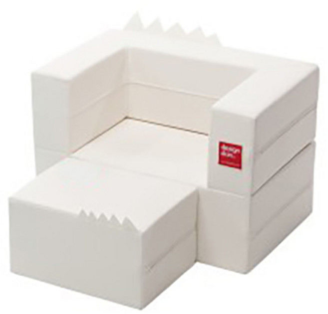 디자인스킨 케이크 유아 소파, 화이트