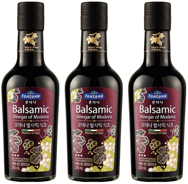 폰타나 모데나 발사믹 식초 실버라벨, 250ml, 3개