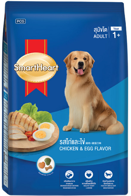 SmartHeart 慧心 成犬配方乾糧, 雞肉 + 雞蛋, 3kg, 1袋