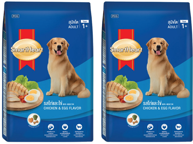 SmartHeart 慧心 成犬配方乾糧, 雞肉 + 雞蛋, 3kg, 2袋