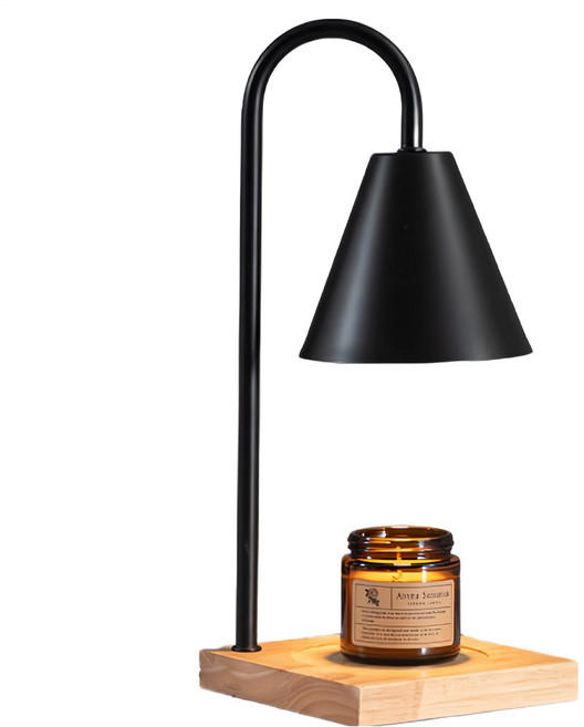 實木融蠟燈 調光款 15 x 34cm, 黑色