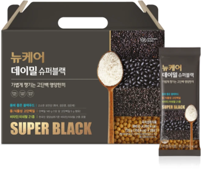 뉴케어 데이밀 슈퍼블랙 선식가루, 980g, 1개 - 쿠팡