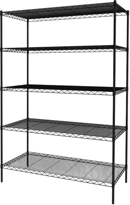 KI WISH 居家生活 輕型五層架 180 x 120 x 60cm 黑色, 5層