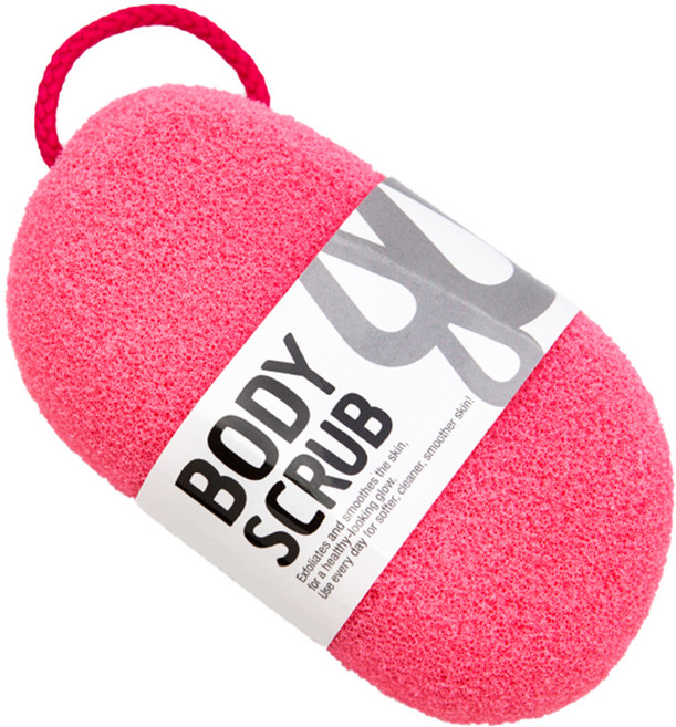 퓨어레인 바디스크럽 소프트 샤워 스폰지, 핑크, 1개입, 1개