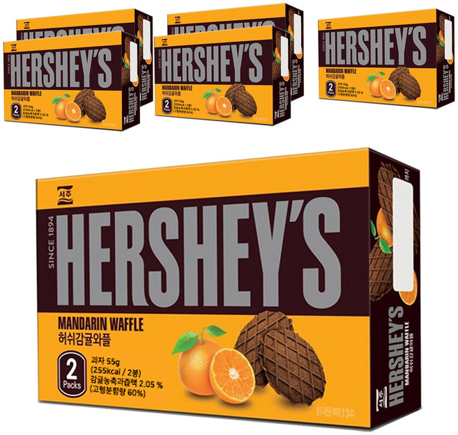 허쉬 감귤 와플, 55g, 6개