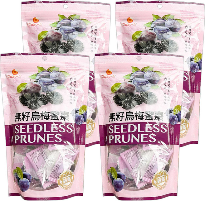 Chiao-E 巧益 無籽烏梅風味蜜棗, 140g, 4袋