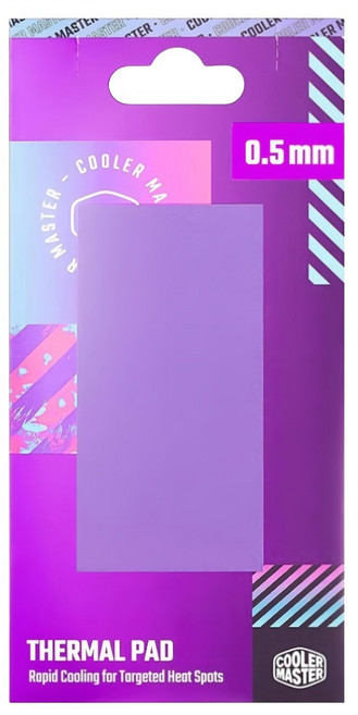 COOLER MASTER 酷碼 矽膠導熱片 Rapid Cooling for Targeted Heat Spots, Thermal Pad, 1個, Purple