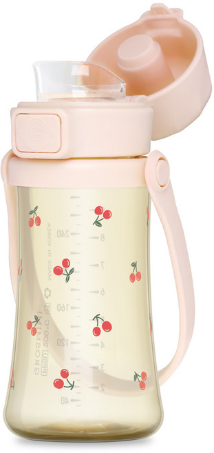 GROSMIMI PPSU Cherish 幼兒隨行杯, 300ml, 甜桃, 1個