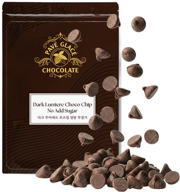 파베글라스 설탕무첨가 다크 루미에르 초코칩, 1kg, 1개
