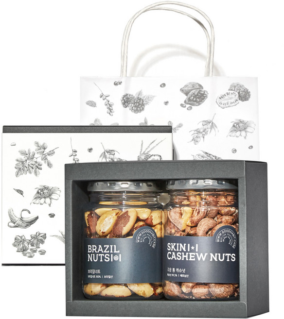Good Habit Care 堅果禮盒 巴西堅果+烤帶殼腰果, 1組
