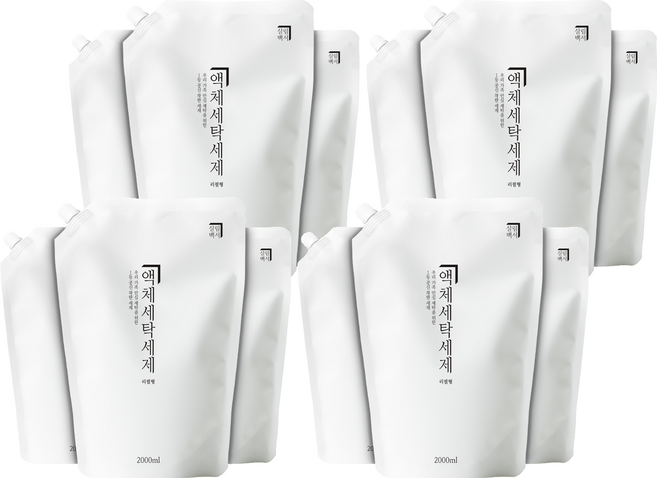 살림백서 드럼 일반겸용 액체세탁세제 리필, 2L, 12개