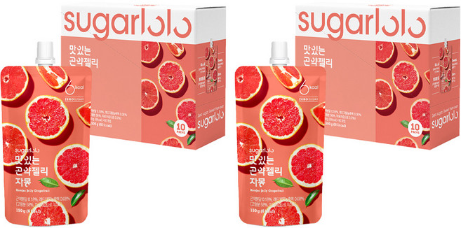 인테이크 슈가로로 맛있는 곤약젤리 자몽, 150g, 20개