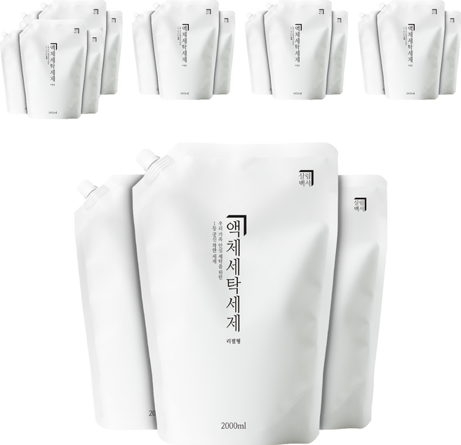 살림백서 드럼 일반겸용 액체세탁세제 리필, 2L, 18개