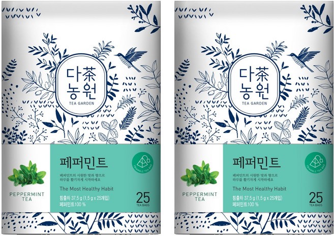 다농원 페퍼민트티, 1.5g, 25개입, 2개