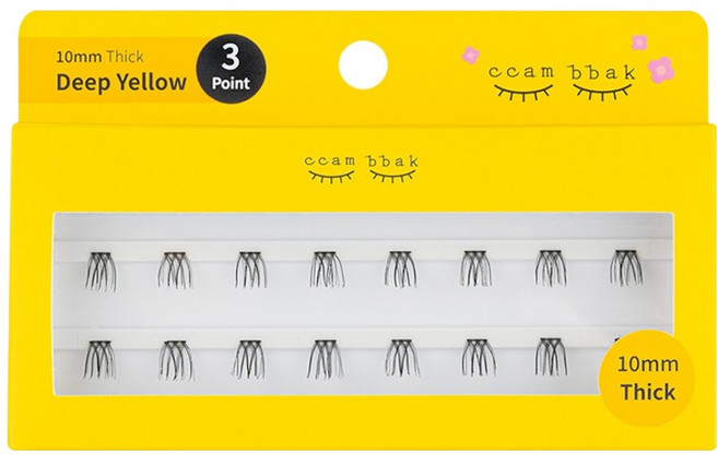 깜빡 인조 가닥속눈썹 패키지버전 10mm 띠크 3기둥, 띠크(블랙), 1개