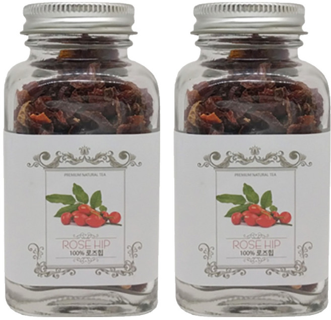 허브플러스 로즈힙 병 허브차, 45g, 2개, 1개
