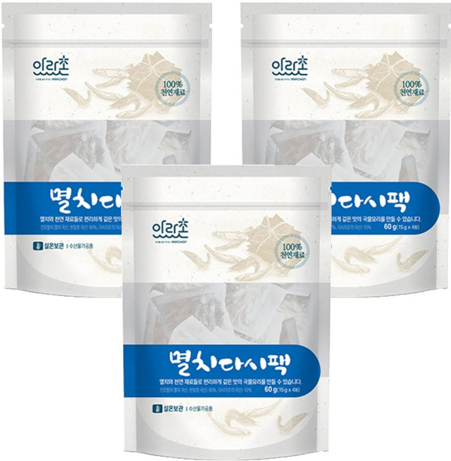 아라촌 멸치 다시팩 4p, 60g, 3개