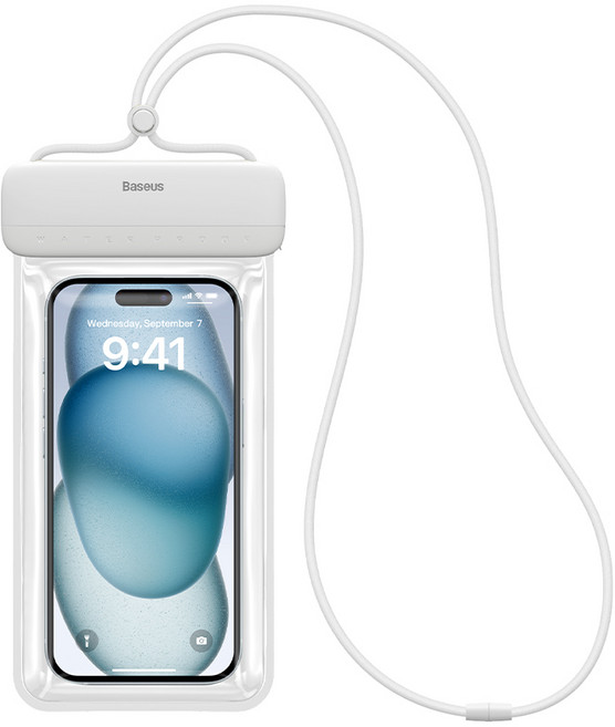 베이스어스 5단 휴대폰 워터프루프 방수팩 IPX8, 문화이트, 1개