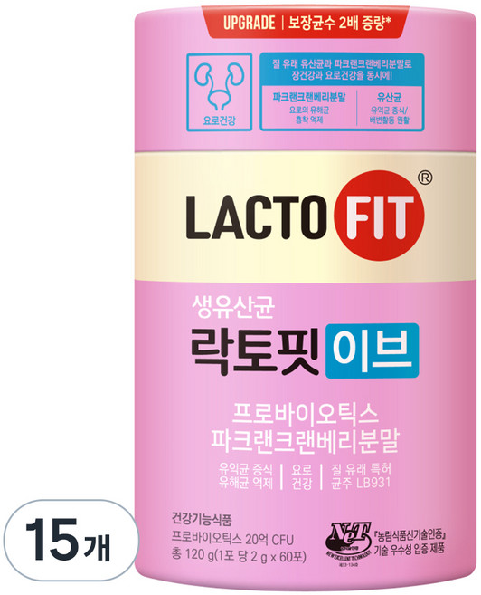 Chong Kun Dang 鍾根堂 LACTO-FIT Eve 女性益生菌, 120g, 15個
