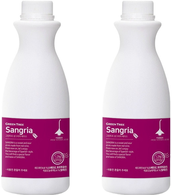 GreenTree 샹그리아 베이스, 2개, 1.2kg