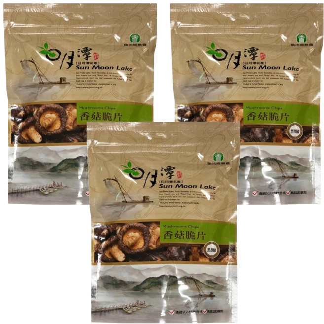 魚池鄉農會 香菇脆片 黑胡椒, 90g, 3包