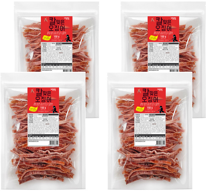 바다원 칼맞은 오징어, 150g, 4개