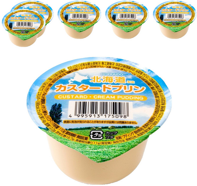 홋카이도 커스터드 푸딩, 6개, 110g