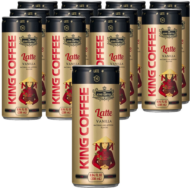 TNI KING COFFEE 香草拿鐵, 12個, 238ml