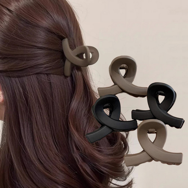 워더미 무광 꼬임 미니 집게핀 2종 x 2p 세트 M2049