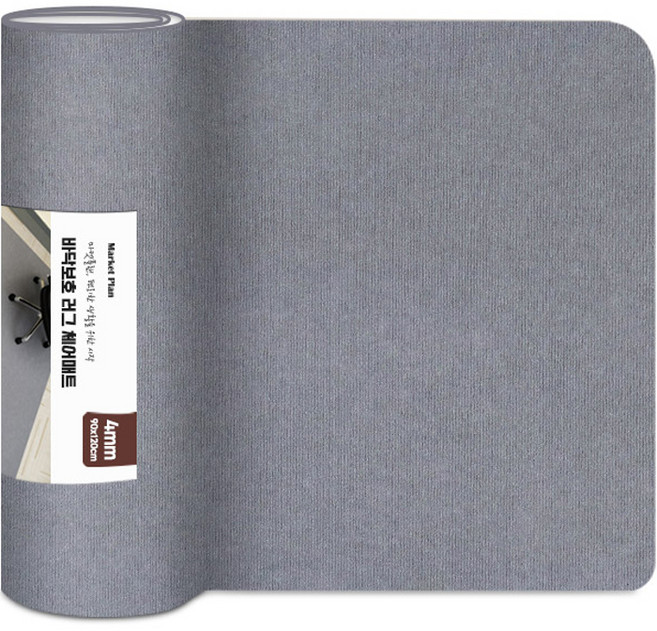 마켓플랜 바닥보호 러그 체어매트 그레이, 1개