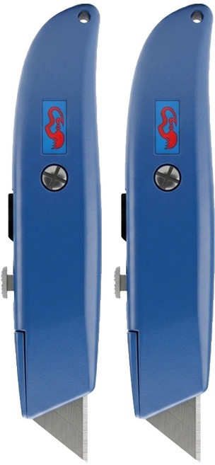 東久 三角美工刀 CF-75607, 藍色, 2支