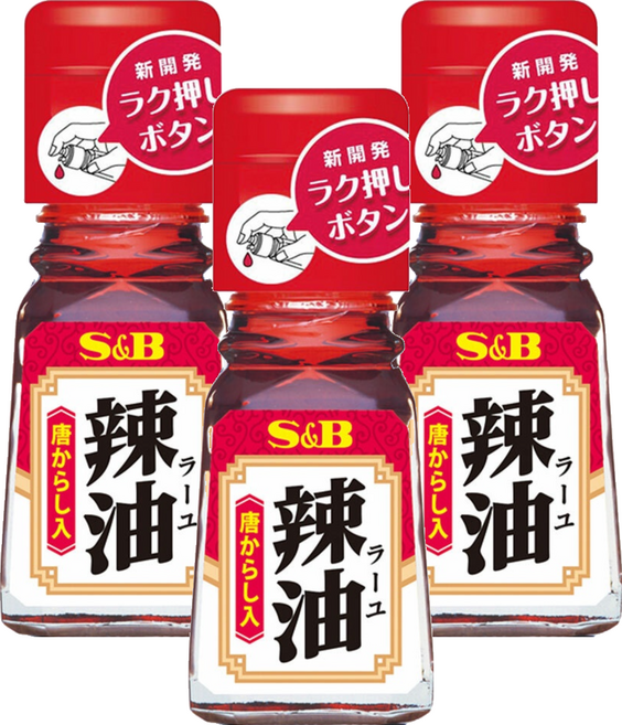 S&B 愛思必 唐辛子辣油, 31g, 3瓶