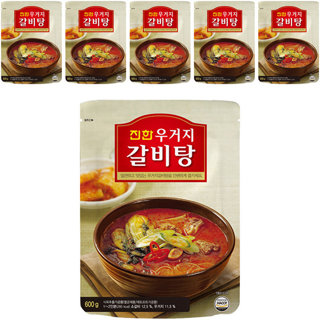 진한식품 우거지 갈비탕, 600g, 6개