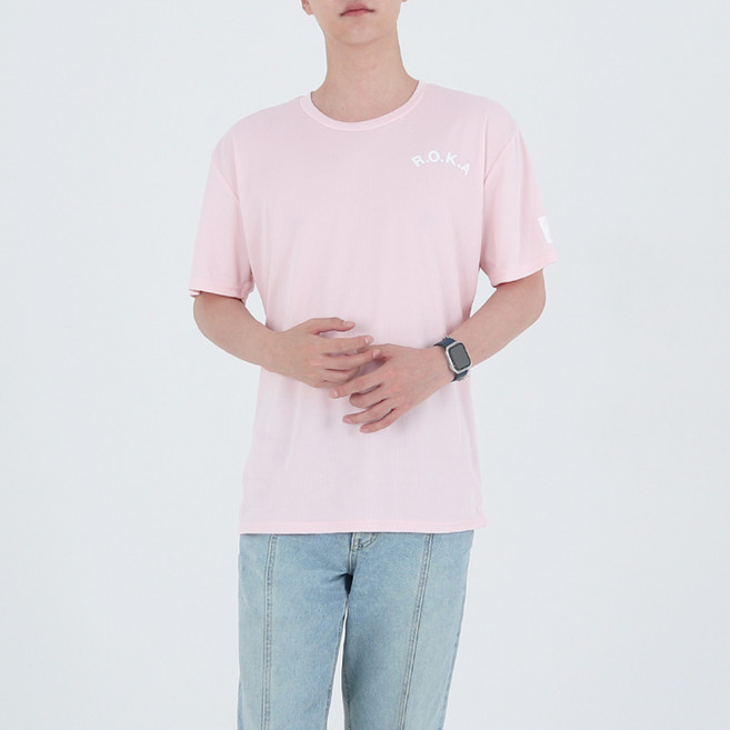 男女款ROKA短袖T恤, Pink